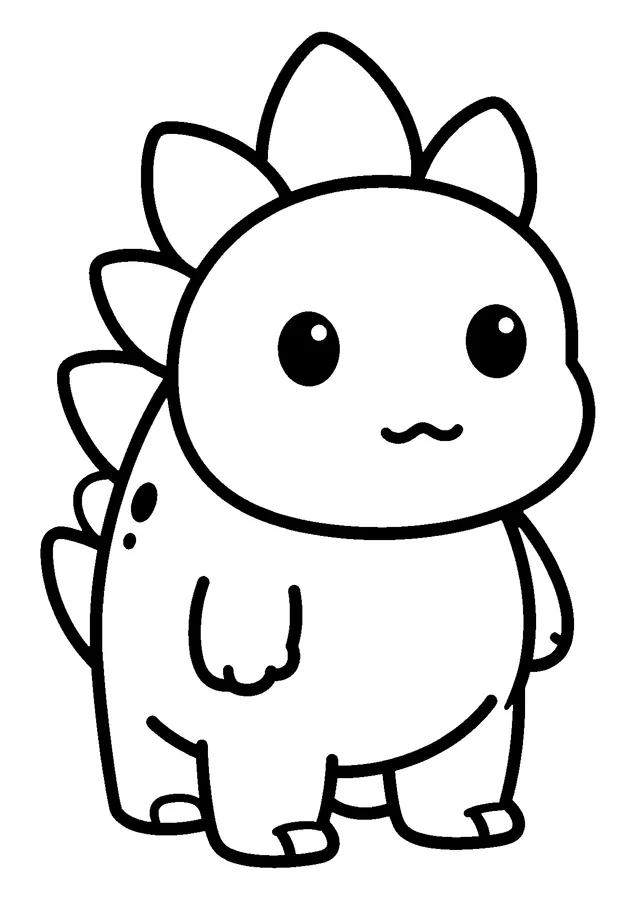 Desenho para colorir: dinossauro com espinhos grandes