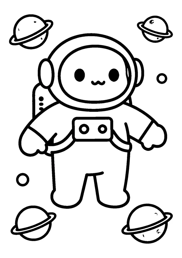Desenho de desenho do espaço para colorir