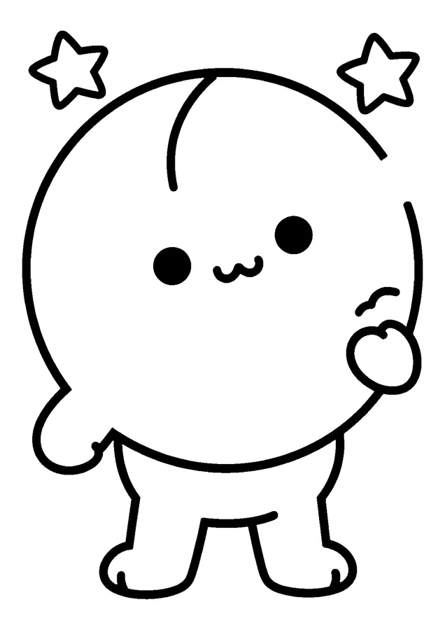 Desenho para colorir: planeta sorridente