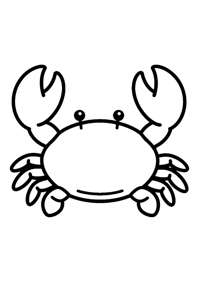 Desenho para colorir: caranguejo com garras abertas