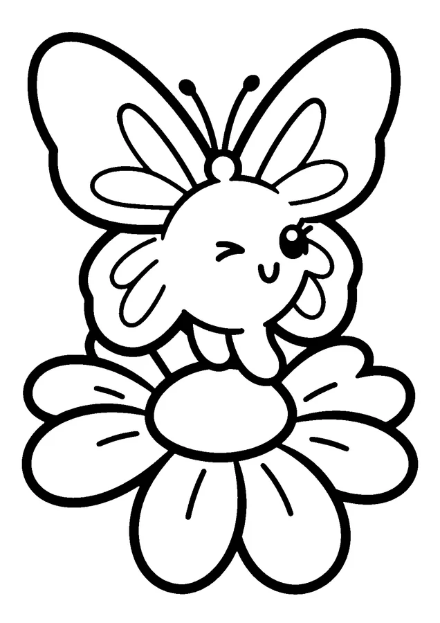 Desenho de bichinho do jardim para colorir