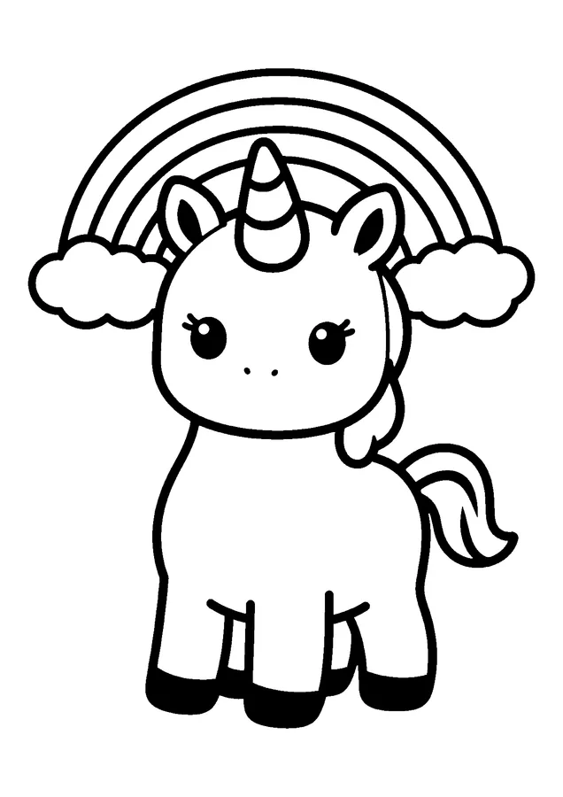 Desenho de unicórnio para colorir