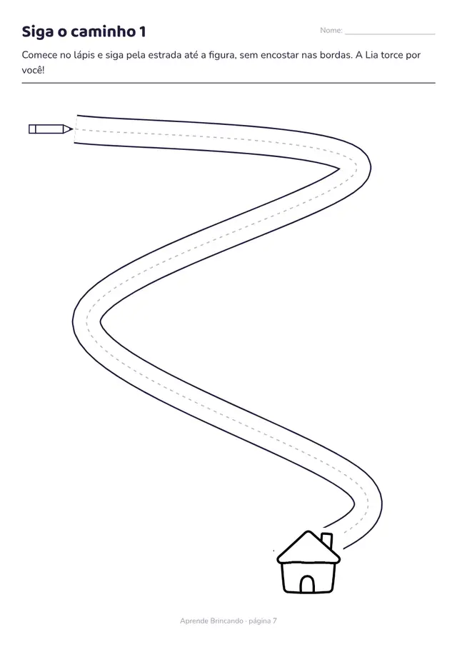 Siga o caminho (Coordenação motora)