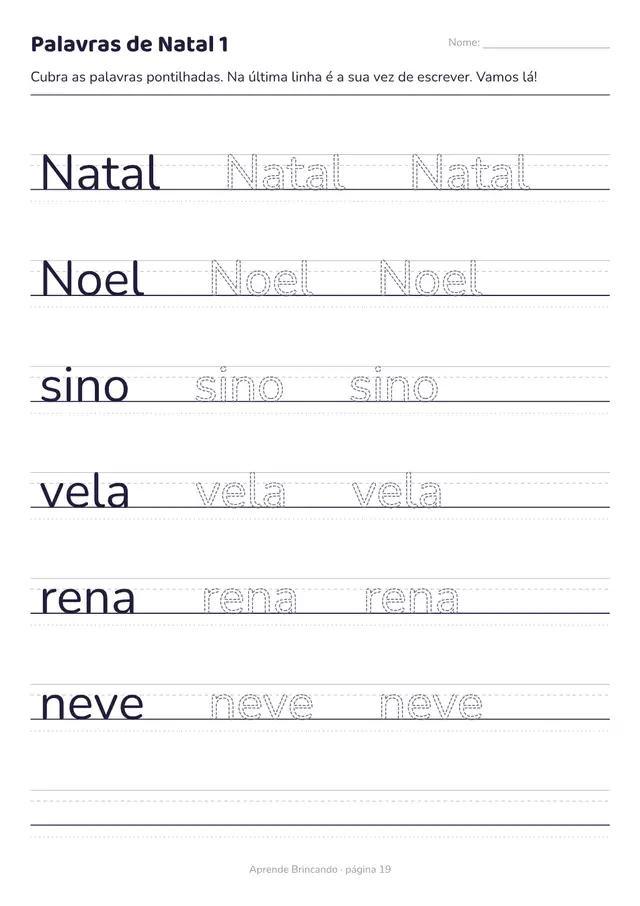 Palavras de Natal para cobrir